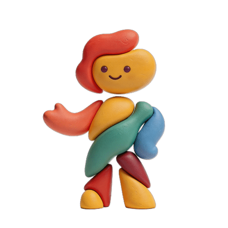DYFIA mascot character waving hello